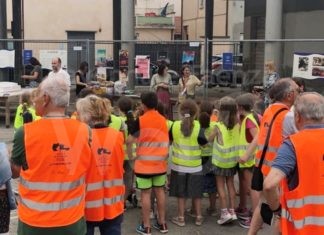 Alfonsine: nella piazzetta dell’ex mercato coperto la consegna degli attestati del piedibus