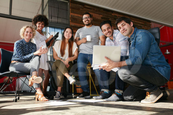 Creative team meeting to discuss professional project