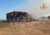 Capannone pieno di fieno a fuoco a Santo Stefano
