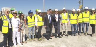 Visita del Ministro delle Infrastrutture Giovannini al cantiere del Ravenna Port Hub