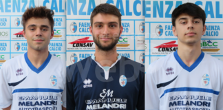 Altri tasselli per il Faenza calcio. Conferma per i difensori Francesco Lanzoni, Nicola Albonetti e Shahin Karaj