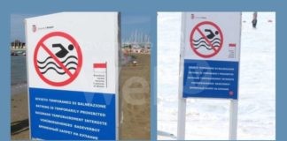 Divieto temporaneo di balneazione a Lido di Classe in un tratto di costa di 100 metri e a Lido di Savio in un tratto di costa di 150 metri