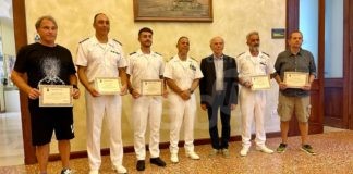 Guardia Costiera di Cervia: “salvataggio in mare di una bambina” premiati dal Sindaco Massimo Medri