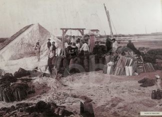 Al museo del sale di Cervia immagini storiche di saline Italiane