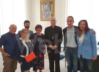 Pompei: Una delegazione dei volontari della Chiesetta del Ponte delle Assi ricevuta dall’Arcivescovo Mons. Caputo