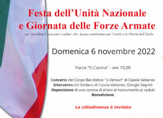 Casola Valsenio: Le celebrazioni per la Festa dell’Unità Nazionale e Giornata delle Forze Armate