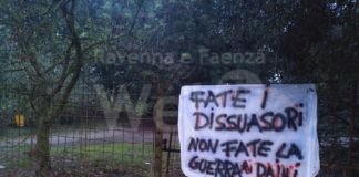 Associazioni: Un nuovo lenzuolo in difesa dei daini ci ricorda lo stallo sui dissuasori a Classe e Lido di Volano