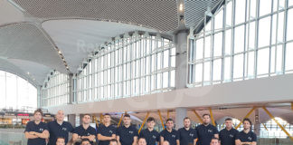 Gli sbandieratori del Niballo Palio di Faenza in partenza per una importante trasferta nella penisola araba