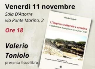 Centro relazioni culturali, Valerio Toniolo presenterà il libro “L’impresa culturale e creativa. Legislazione e management pre e post Covid”