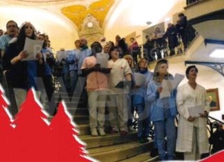 Auguri in musica con il coro all’ospedale di Faenza