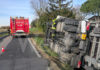 Camion precipita in un campo lungo via Canala: conducente trasportato al Bufalini