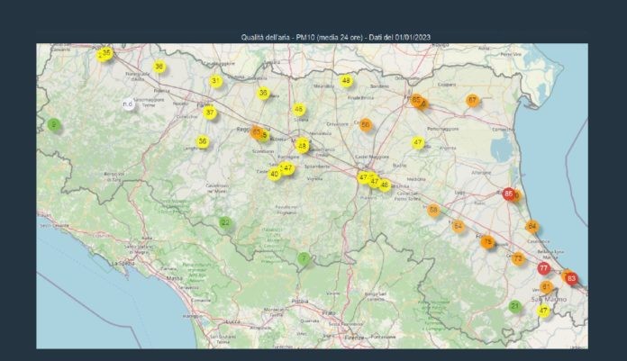 PM10 a Capodanno 2023