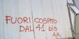 Scritte e manifesti per Cospito anche a Ravenna