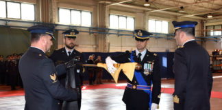 Cerimonia di collocazione in posizione quadro del 23° G.V. del 15° Stormo di Cervia