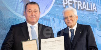 Il lughese Antonio Petralia, AD di Eurosets, ritira l’onorificenza come Ufficiale dell’Ordine al Merito della Repubblica Italiana