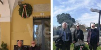 Deposte le corone in ricordo del 79° anniversario dell’Eccidio del Caffè Roma e dei Martiri Fantini