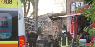 Incendio questa mattina a Russi in un ripostiglio.