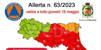 Protezione civile, a Ravenna ancora allerta meteorossa per criticità idraulica e idrogeologica, gialla per criticità costiera
