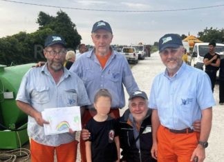 Alfonsine: una bambina dona la colazione ai dipendenti del Consorzio di Bonifica 6 Toscana Sud