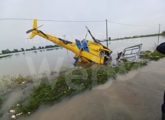 Precipita un elicottero a Belricetto