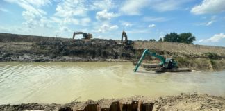 Il Capo Dipartimento della Protezione Civile in visita a Ca’ di Lugo, al cantiere sul Santerno