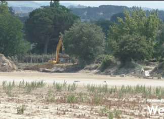 Iniziati i lavori per chiudere la breccia nell’argine all’Orto Bertoni