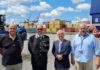 Il colonnello Marco De Donno in visita al terminal container TCR