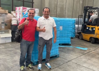 Associazione Cuore e Territorio aps: donazione pallets di acqua al Comune di Conselice