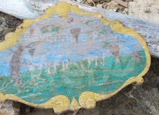 Insegna del vino Bursôn ritrovata in Puglia dopo l’alluvione