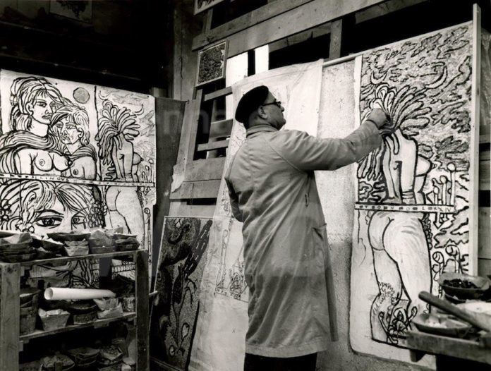 Romolo Papa al lavoro