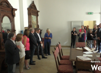 Una sala da pranzo realizzata dall’ebanisteria Casalini donata alla Biblioteca Manfrediana
