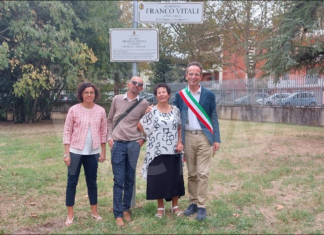 L’area verde di fronte al PalaCosta intitolata a Franco Vitali