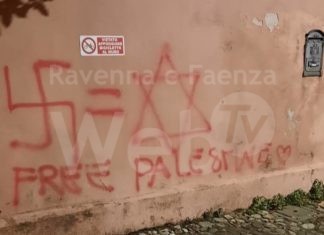 A Lugo appare una scritta che assimila la svastica alla stella di David. Il sindaco Ranalli condanna l’atto