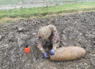 Trovata bomba d’areo della II Guerra Mondiale, tra Faenza e Castel Bolognese