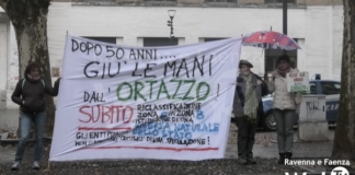 Ortazzo-Ortazzino: Italia Nostra e Comitato Collettivo Ravennate presidio davanti alla Camera di Commercio