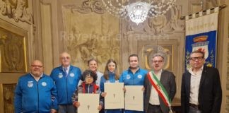 La squadra del Tiro a segno nazionale di Faenza ricevuta a Palazzo Manfredi
