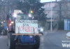 Agricoltori in protesta sulla via Emilia: traffico rallentato dai trattori