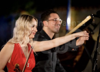 Anna Tifu al violino e Giuseppe Andaloro al pianoforte in scena al Teatro Alighieri