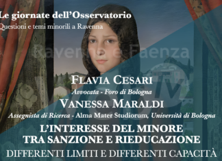 “Questioni e temi minorili a Ravenna”, al via domani il primo ciclo di incontri de Le Giornate dell’Osservatorio