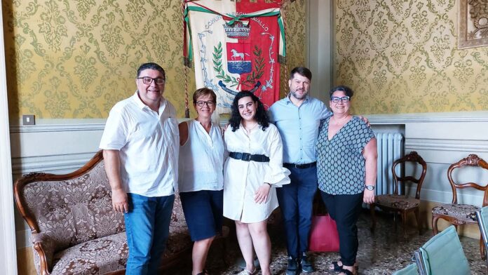 Alessia Aiello con genitori - sindaco Giacomoni - Patrizia Betti