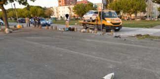 Auto rubata a Marina viene ritrovata fortemente danneggiata al Pala De André