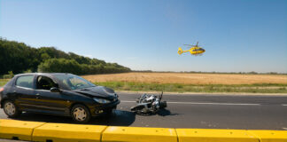 Porto Fuori: frontale auto contro moto. Ferito 24 enne motociclista trasportato al Bufalini