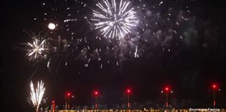 I lidi ravennati illuminati dai fuochi ieri sera