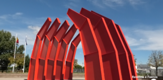 Presentato il restauro del Grande Ferro di Burri al Pala De André