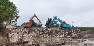 Chiusa la falla nell’argine a Traversara
