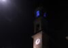 Massa Lombarda: la Torre dell’Orologio illuminata di blu per la Giornata del Diabete