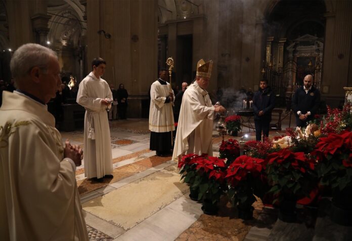 24.12-2023-ravenna; duomo - messa solenne dell’arcivescovo ghizzoni notte di natale