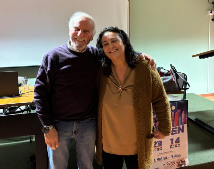 Pippo Giordano con la profssa Livia Santini