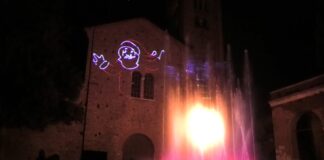 Le fontane piro-danzanti di Advs in Piazza San Francesco