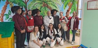 Bersaglieri in corsia nel reparto di Pediatria a Ravenna